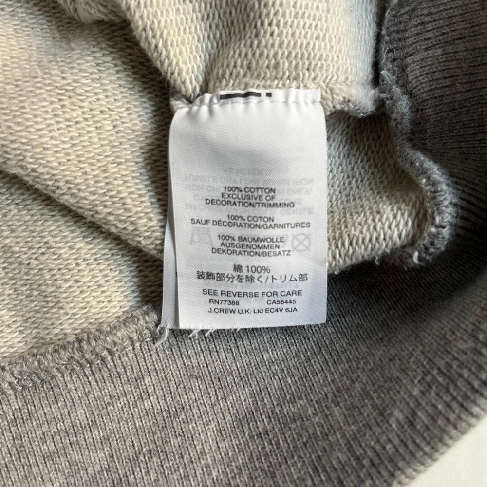 J. Crew Brooklyn Pullover Sweatshirt Gray Crew Neck 3/4 Sleeve size small - Picture 9 of 12